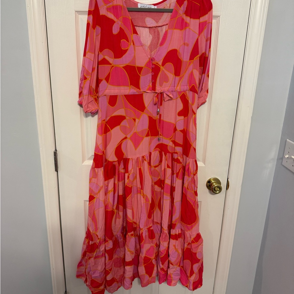 Petal & Pup Red and Pink Dress